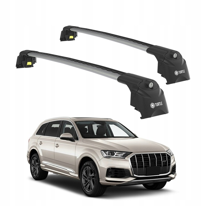 TURTLE MALETERO DE TECHO AIR-2 PARA AUDI Q7 4M 2016 - 2024 SREBRO 