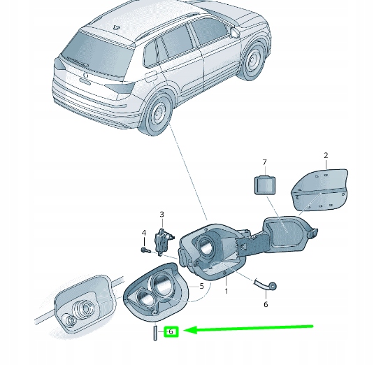 VW SEAT SKODA TUYAU DE VIDANGE GOULOTTE DE REMPLISSAGE CARBURANTS 3AA809937
