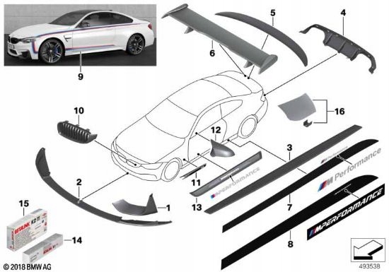 OE BMW M4 F82 M3 CS PERFORMANCE SPLITTER CARBONE DOUBLURE SPLITTERY CARBONE