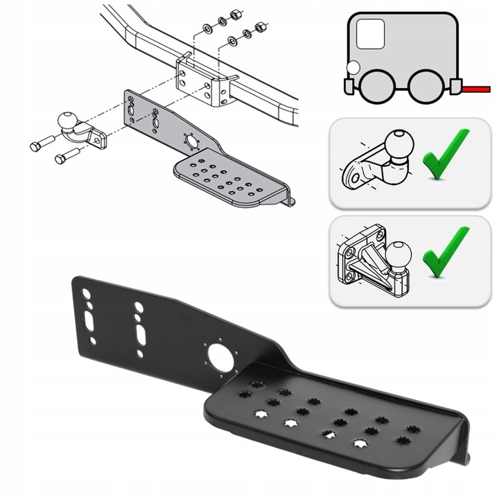 ESCALÓN DERECHA DE BARRA DE REMOLQUE PARA NISSAN PATROL Y62 DE 2010 