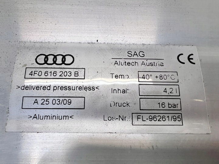 RÉSERVOIR AIR SUSPENSIONS AUDI A6 C6 4F0616203B