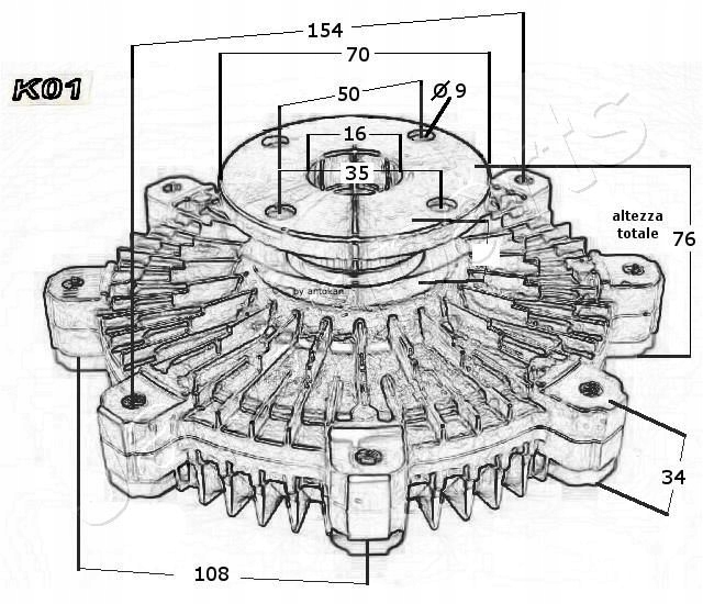 JAPAN PARTS EMBRAYAGE HAUTE PRÉCISION KIA SPORTAGE 2,7/2,0TD