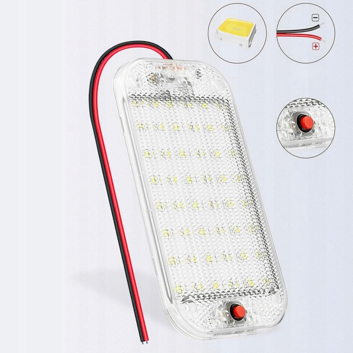 PHARE SUFITOWA 48LED 12V AMPOULE ÉCLAIRAGE VERS RV KAMPEROW REMORQUES 4 PIÈCES