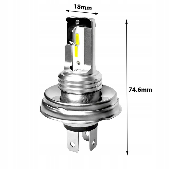 R2 DIODO LUMINOSO LED P45T 9V-32V CANBUS 7500LM 1 PIEZA POTENTE 