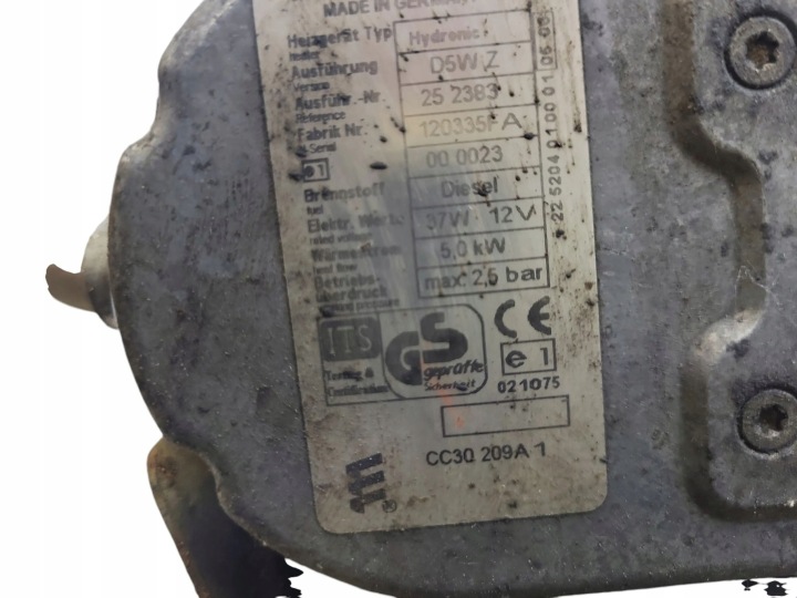CHAUFFAGE DE STATIONNEMENT WEBASTO MAZDA V 2.0 CITD 252383 404936A CC30209A1