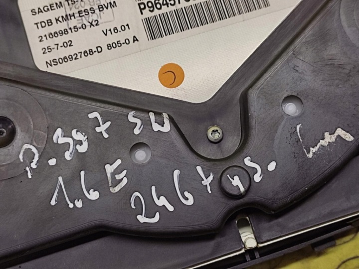 PEUGEOT 307 SW 1.6 COMPTEUR P9645768480