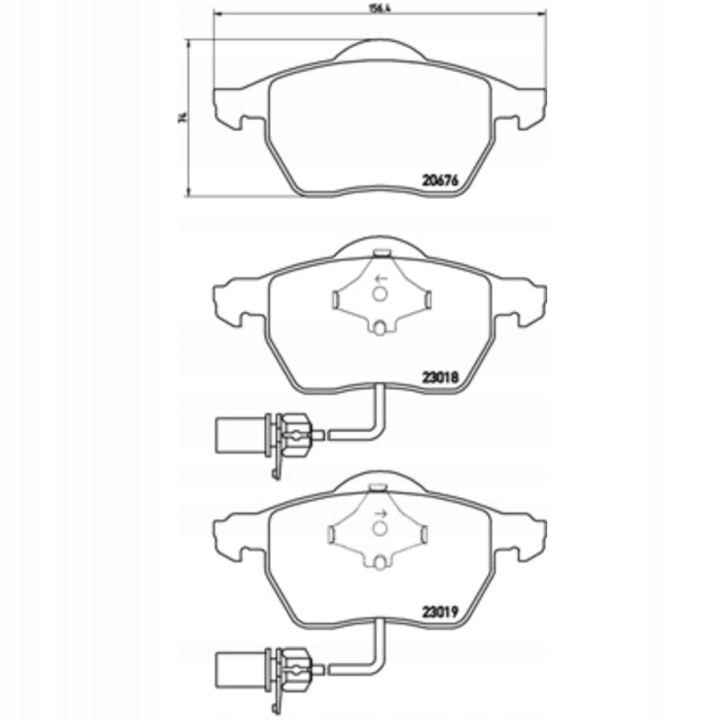 BREMBO DROIT 85 085 KLOCEK DE FREIN JEU