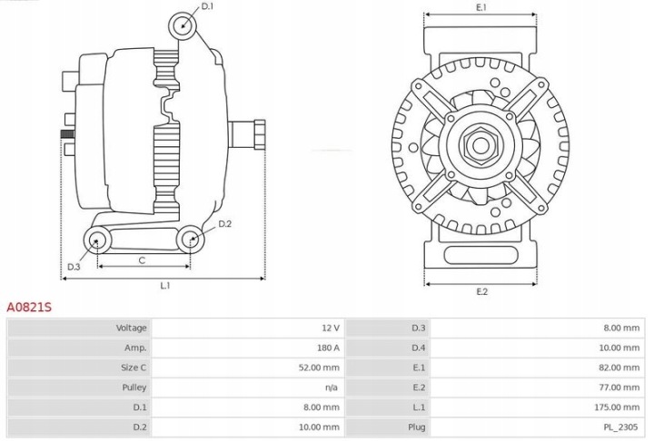 ALTERNATEUR AS-PL A0821S