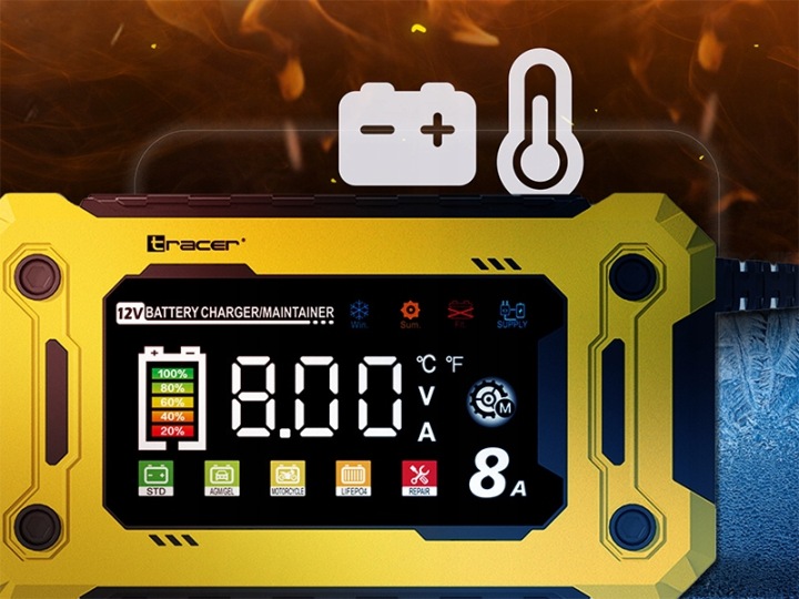 TRACER CHARGEUR CHARGEUR 12V 8A DT128