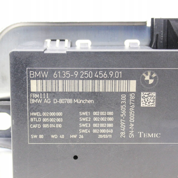 BMW 5 GT F07 2012 CONTRÔLEUR MODULE DE COMMANDE D'ÉCLAIRAGE LCM