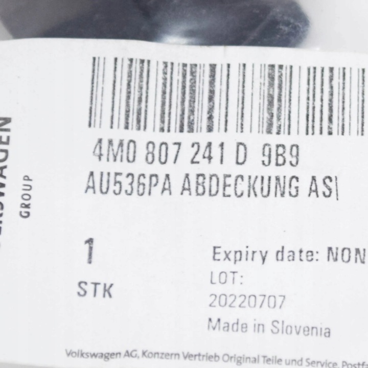 NOUVEAU AUDI Q7 4M AVANT PARE-CHOCS TOW HOOK EYE CAP COVER 4M0807241D9B9 ORIGINAL