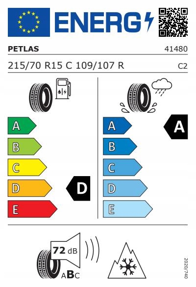 2 PIEZAS NEUMÁTICOS PETLAS PT925 215/70R15 C 109R 