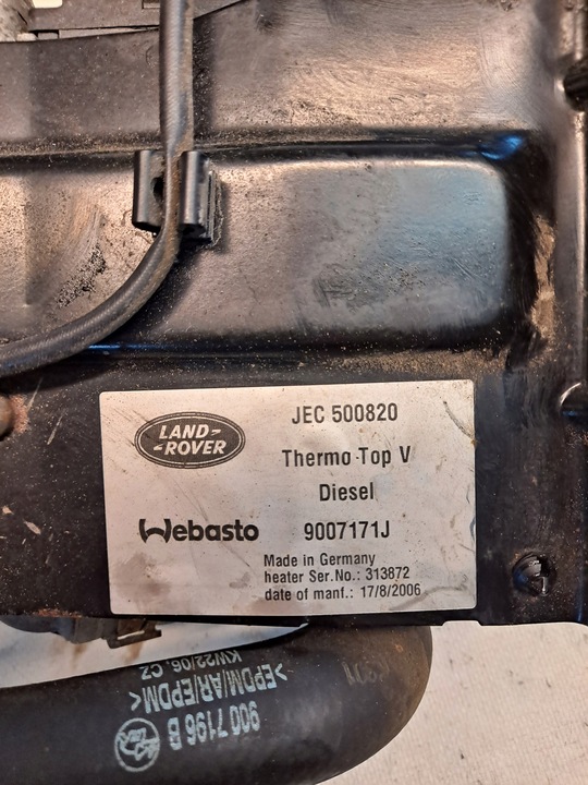 WEBASTO CALEFACCIÓN POSTOJOWE RANGE ROVER SPORT L320 JEC500820 