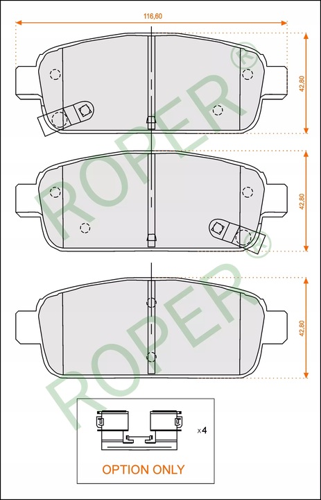 PADS REAR CHEVROLET AVEO CRUZE OPEL AMPERA ASTRAJ photo 1 - milautoparts-fr.ukrlive.com