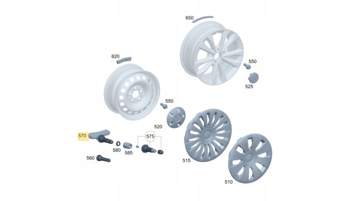 CAPTEUR PRESSION AIR ROUES PNEUS TPMS MERCEDES EQV EVITO W447 TOURER