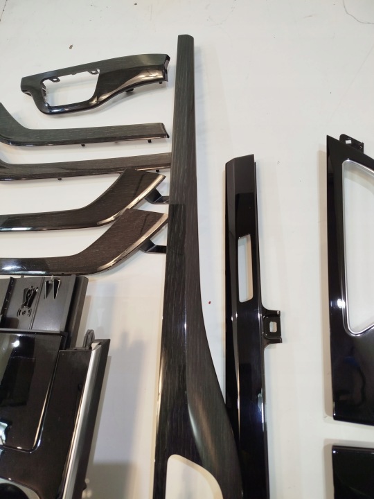 BAGUETTES DÉCORS AUDI Q7 4M SOMBRE BOIS NOIR PIANO ENSEMBLE EN TRÈS BON ÉTAT