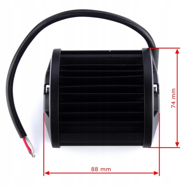 PHARE MOTOCYCLETTE AVANT PHARES ANTIBROUILLARD DIODES LED 30W 6500K ALUMINIUM NOIRE