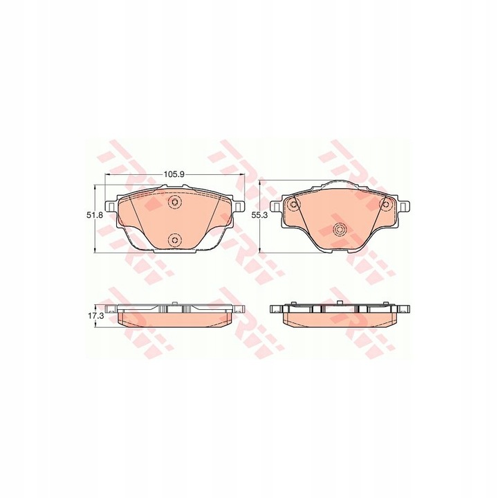 13662I13.KLOCKI BRAKE TRW GDB2034 REAR 