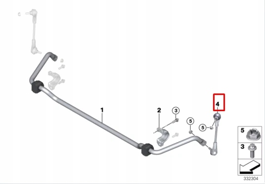 BMW I3 I01 AVANT LEFT STABILIZER ANTO ROLL BAR LINK 31306862857 OEM