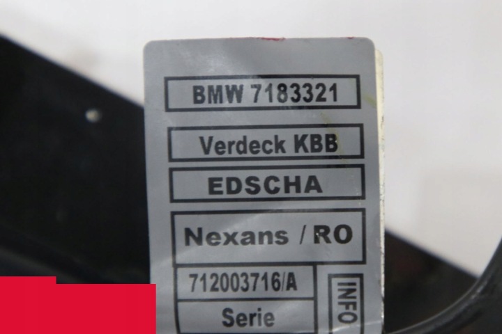 BMW E93 MÉCANISME MOTEUR TOITS TOIT PLIANT