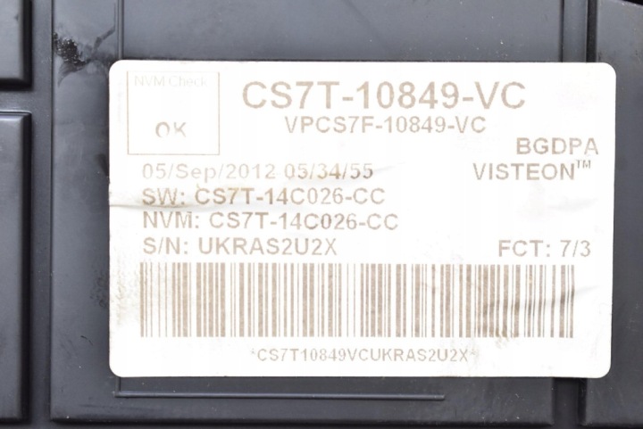 COMPTEUR TABLEAU DE BORD AUTOMATE EUROPE CS7T-10849-VC FORD MONDEO MK4 2.0 TDCI 140 KM