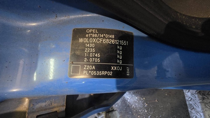 OPEL CORSA C 00- CONTACTEUR D'ALLUMAGE SEMELLE CLÉ