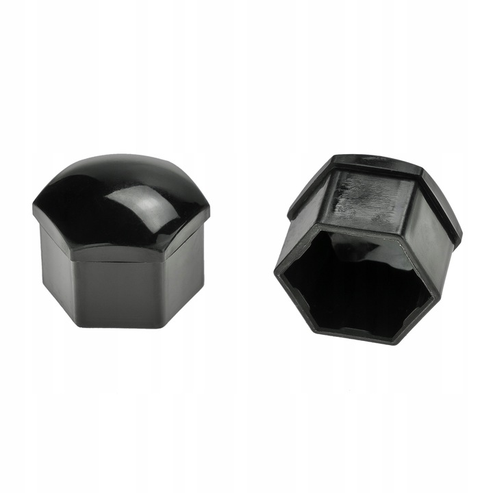 BLACK NAKLDAKI CAPS PLUGS KAPSLE ON SCREW KOL DISCS KEYS 17MM 21SZT. 