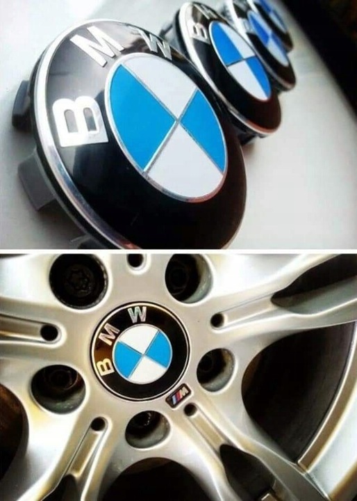 BMW TAPACUBOS 68MM, PEGATINAS M POWER JUEGO JUEGO 