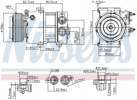 COMPRESSEUR VERS KLIMAT.FORD GALAXY 06-15 NISSENS 890179 COMPRESSEUR