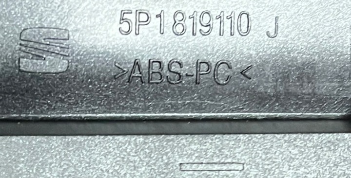 SEAT ALTEA TOLEDO III 05-10R GRILLE CONDUIT D'AIR DÉCOR CHÂSSIS CONSOLES 5P1819110J