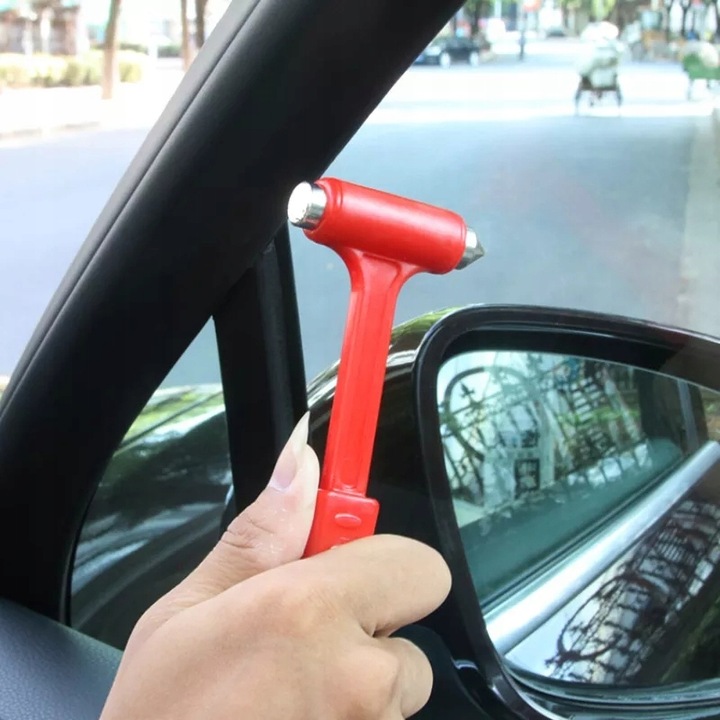 MARTILLO ZYCIA DE SEGURIDAD 3W1 AUTO VENTANAS ZBIJAK CON NOZEM PARA DE CORTADURA DE CORREAS 