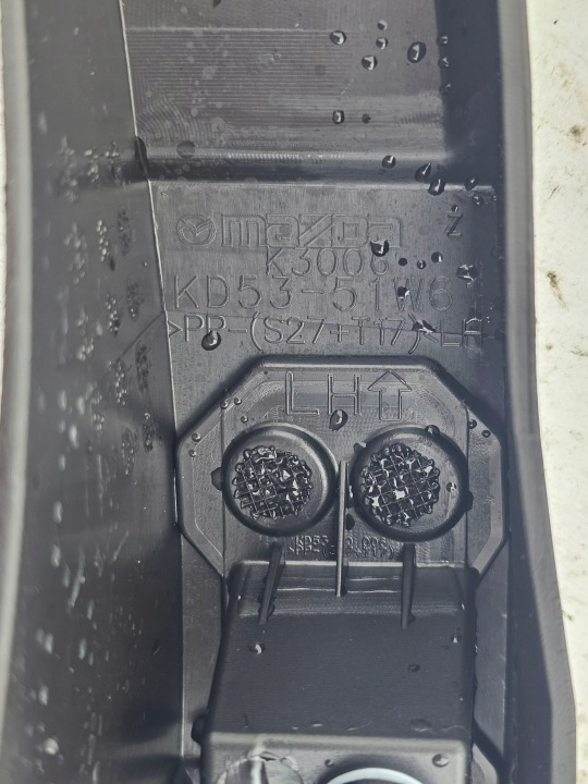 MOULURE SUR AILE MAZDA CX-5 I 12-17 GAUCHE ARRIÈRE GAUCHE ARRIÈRE KD53-51W61