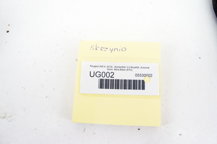 UG002 PEUGEOT 508 II 2.0D 163KM BOÎTE DE VITESSES AUTOMATE 20GM23 9822234880