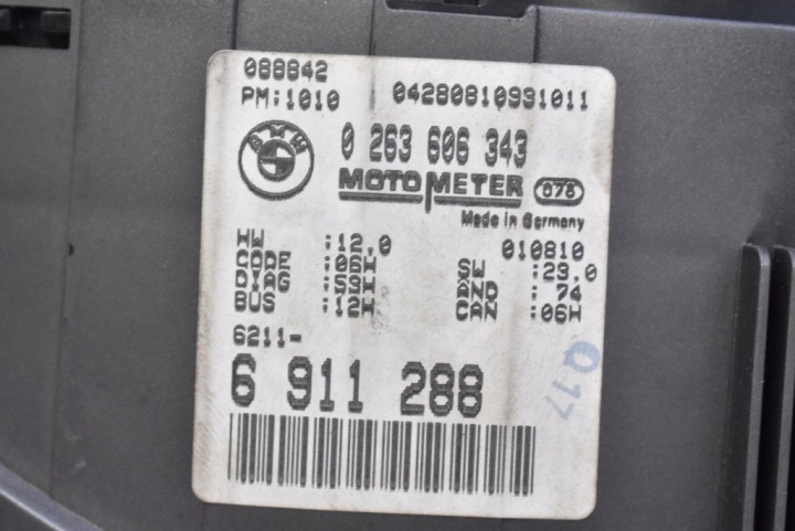 COMPTEUR TABLEAU DE BORD EUROPE 6911288 BMW E46 2.0 D 150 KM LIFT 01-06