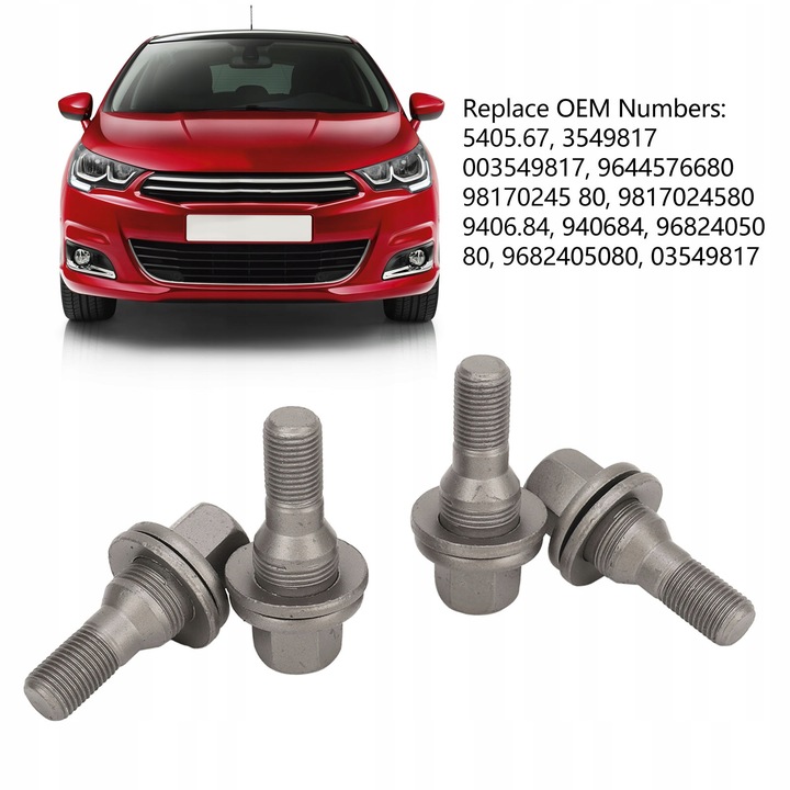 PUERCAS PERNOS KOL SA ZAMIENNIKIEM PARA PEUGEOT 206 207 208 308 407 1007 