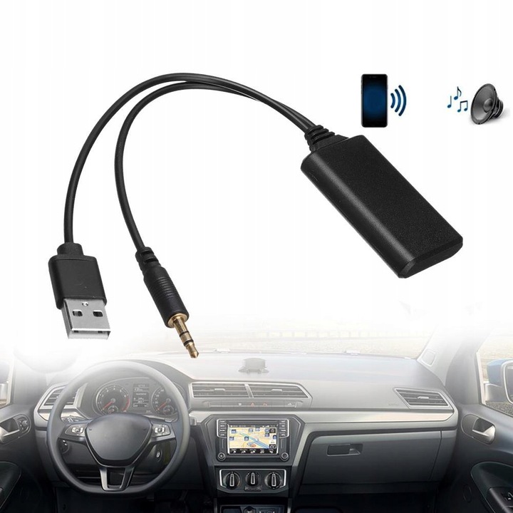 ADAPTADOR RADIO BLUETOOTH AUX IN MINI JACK 3,5 USB 