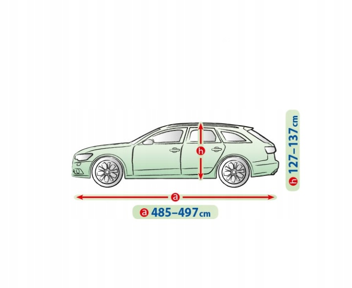 HOUSSE BÂCHE 3 WARSTWY VOITURE 480-495 CM