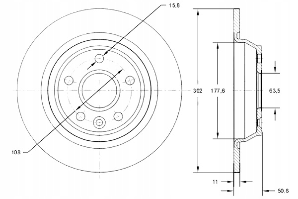 TOMEX BRAKES DISCOS DE FRENADO 2 PIEZAS FORD MONDEO 07-14 PARTE TRASERA 