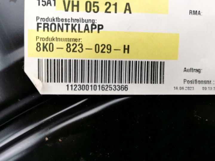 CAPOT COUVERCLE MOTEUR AUDI A4 B8 8K0823029H NEUF ORIGINAL LIFT