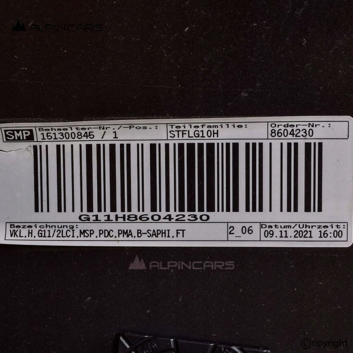 BMW G11 G12 KIT PARE-CHOCS ARRIÈRE ARRIÈRE NOIR SAPPH