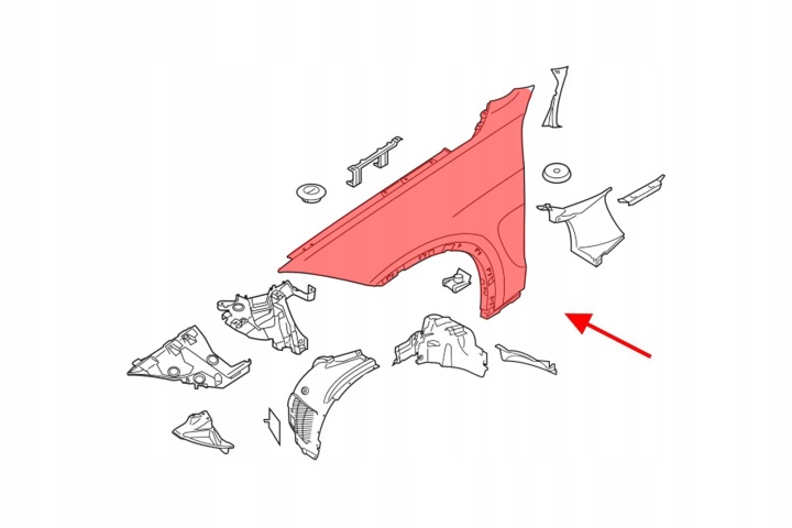 BMW X6 F16 2014-2019 AILE AVANT GAUCHE 51657418955