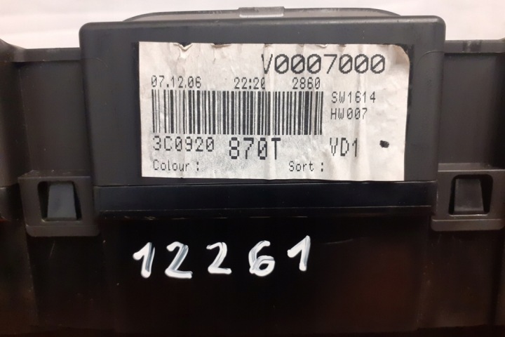 COMPTEUR VW PASSAT B6 (3C2) V0007000 3.2L GASOLINE 184KW 2007