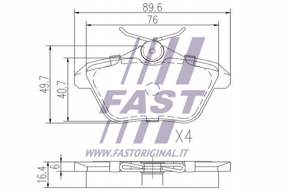 FAST FT29040 ZAPATAS HAM ALFA 147 /156 00- PARTE TRASERA 