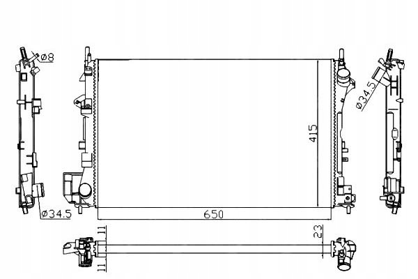 NRF 58203A CHLODNICA, SISTEMA DE REFRIGERACIÓN DEL MOTOR 