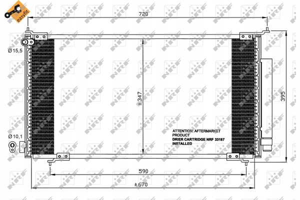 CONDENSADOR DE ACONDICIONADOR HONDA CR- V 02- 