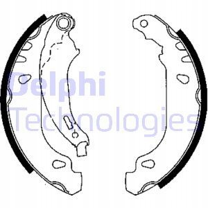 ZAPATAS DE TAMBOR DE FRENADO PARTE TRASERA LS1848 DELPHI PEUGEOT 206 