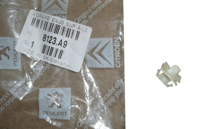 CLIPS GARDE-BOUE AVANT 8123A9 CITROEN C3 PICASSO