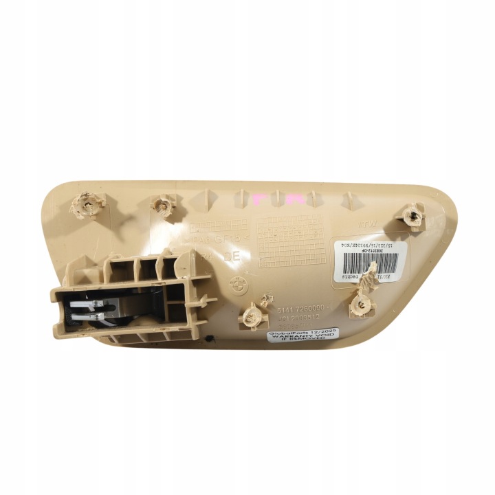 BMW F30 F31 F32 POIGNÉE INTÉRIEURE AVANT ARRIÈRE DROITE BEIGE 7260090