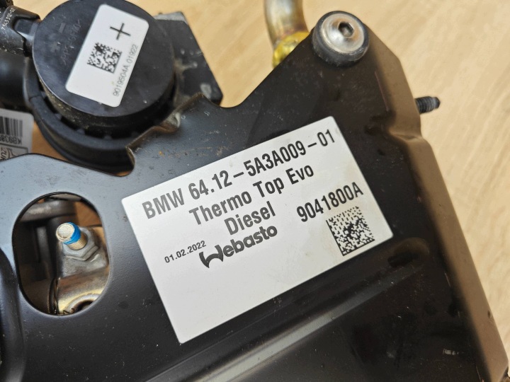 WEBASTO CHAUFFAGE DE STATIONNEMENT BMW 5 G30 G31 LCI DIESEL 5A3A009
