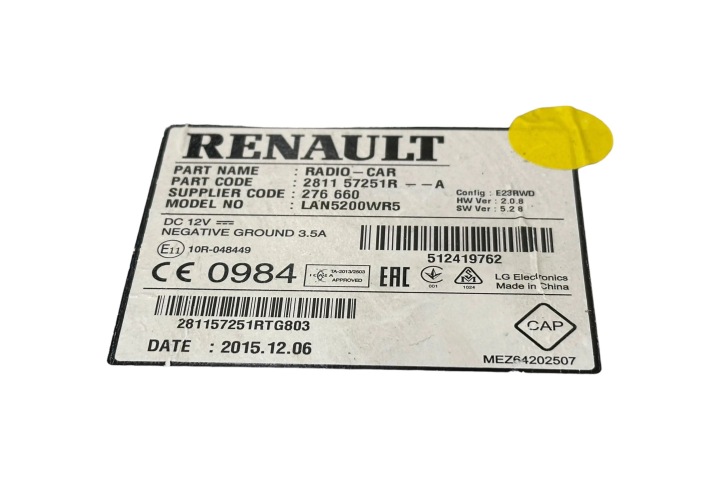 STACJA MULTIMEDIALNA OPEL VIVARO 281157251R
